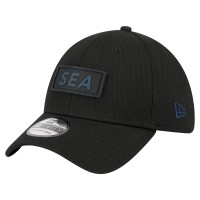 Бейсболка Seattle Seahawks New Era Black Scoreboard 39THIRTY