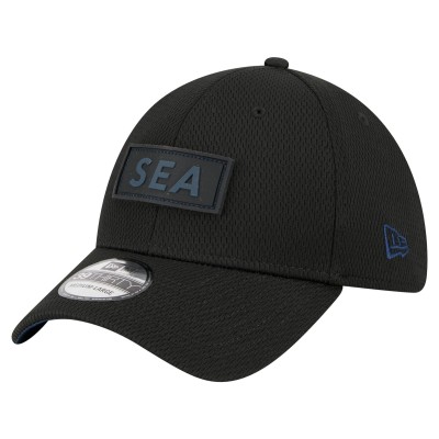 Бейсболка Seattle Seahawks New Era Black Scoreboard 39THIRTY