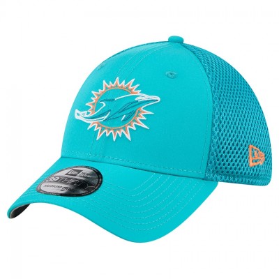 Бейсболка Miami Dolphins New Era Aqua Outline 39THIRTY