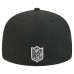 Бейсболка Las Vegas Raiders New Era Black/Gray Break 59FIFTY