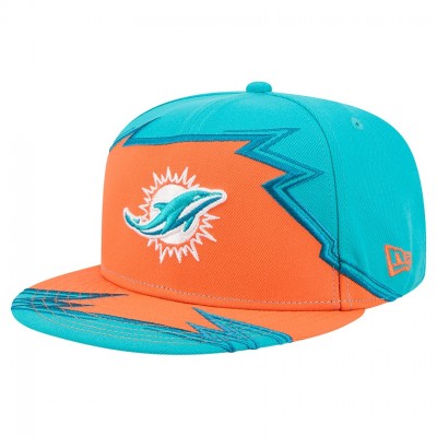 Бейсболка Miami Dolphins New Era Aqua/Orange Break 59FIFTY
