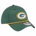 Бейсболка Green Bay Packers New Era Green Perforated 39THIRTY