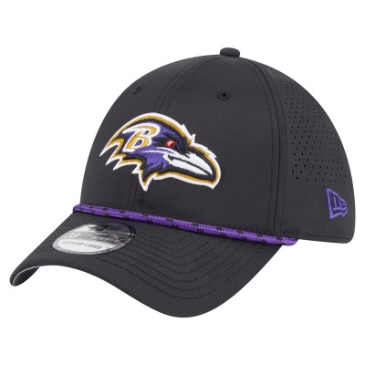 Бейсболка Baltimore Ravens New Era Black Perforated 39THIRTY