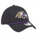 Бейсболка Baltimore Ravens New Era Black Perforated 39THIRTY