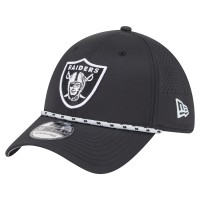 Бейсболка Las Vegas Raiders New Era Black Perforated 39THIRTY