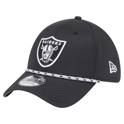 Бейсболка Las Vegas Raiders New Era Black Perforated 39THIRTY