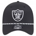Бейсболка Las Vegas Raiders New Era Black Perforated 39THIRTY