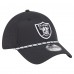 Бейсболка Las Vegas Raiders New Era Black Perforated 39THIRTY