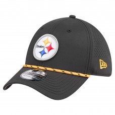 Бейсболка Pittsburgh Steelers New Era Black Perforated 39THIRTY