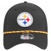 Бейсболка Pittsburgh Steelers New Era Black Perforated 39THIRTY