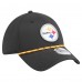 Бейсболка Pittsburgh Steelers New Era Black Perforated 39THIRTY