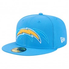 Бейсболка Los Angeles Chargers New Era Powder Blue Tri-Hit 59FIFTY