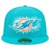 Бейсболка Miami Dolphins New Era Aqua Tri-Hit 59FIFTY