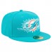 Бейсболка Miami Dolphins New Era Aqua Tri-Hit 59FIFTY