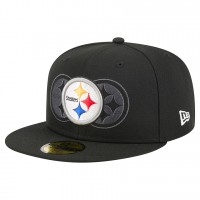 Бейсболка Pittsburgh Steelers New Era Black Tri-Hit 59FIFTY