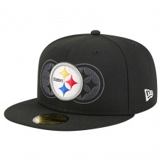 Бейсболка Pittsburgh Steelers New Era Black Tri-Hit 59FIFTY Бейсболка Pittsburgh Steelers New Era Black Tri-Hit 59FIFTY