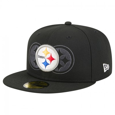 Бейсболка Pittsburgh Steelers New Era Black Tri-Hit 59FIFTY