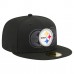 Бейсболка Pittsburgh Steelers New Era Black Tri-Hit 59FIFTY