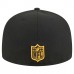 Бейсболка Pittsburgh Steelers New Era Black Tri-Hit 59FIFTY