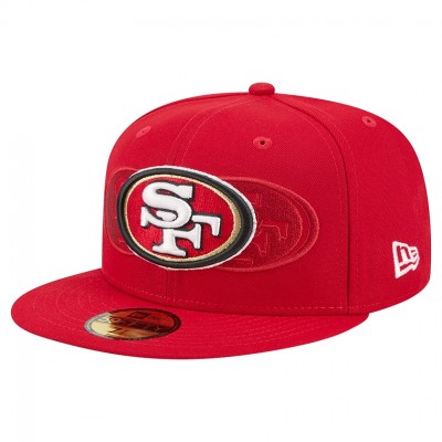 Бейсболка San Francisco 49ers New Era Scarlet Tri-Hit 59FIFTY