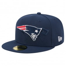 Бейсболка New England Patriots New Era Navy Tri-Hit 59FIFTY