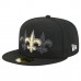 Бейсболка New Orleans Saints New Era Black Tri-Hit 59FIFTY