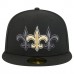 Бейсболка New Orleans Saints New Era Black Tri-Hit 59FIFTY