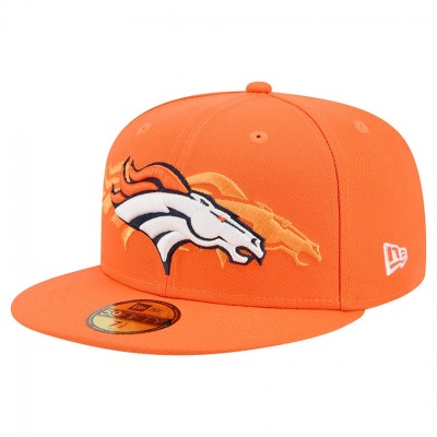 Бейсболка Denver Broncos New Era Orange Tri-Hit 59FIFTY