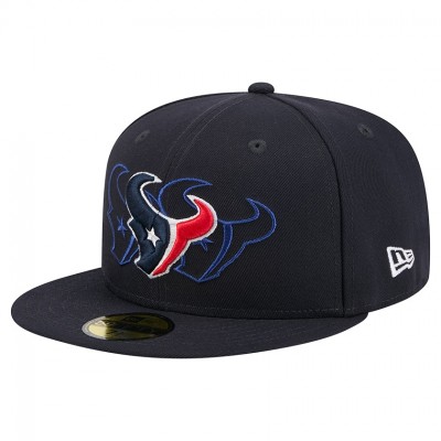 Бейсболка Houston Texans New Era Navy Tri-Hit 59FIFTY