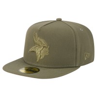 Бейсболка Minnesota Vikings New Era Olive Color Pack A-Frame 59FIFTY