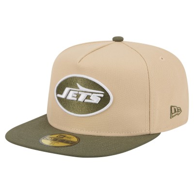 Бейсболка New York Jets New Era Light Beige/Olive Color Pack A-Frame 59FIFTY
