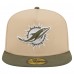 Бейсболка Miami Dolphins New Era Beige/Olive Color Pack A-Frame 59FIFTY
