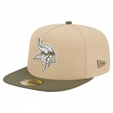Бейсболка Minnesota Vikings New Era Light Beige/Olive Color Pack A-Frame 59FIFTY