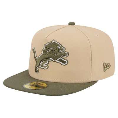 Бейсболка Detroit Lions New Era Beige/Olive Color Pack A-Frame 59FIFTY