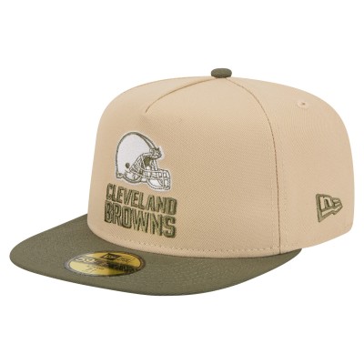 Бейсболка Cleveland Browns New Era Beige/Olive Color Pack A-Frame 59FIFTY
