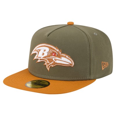 Бейсболка Baltimore Ravens New Era Olive/Brown Color Pack A-Frame 59FIFTY