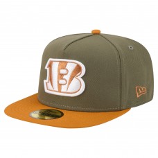 Бейсболка Cincinnati Bengals New Era Olive/Brown Color Pack A-Frame 59FIFTY