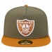 Бейсболка Las Vegas Raiders New Era Olive/Brown Color Pack A-Frame 59FIFTY