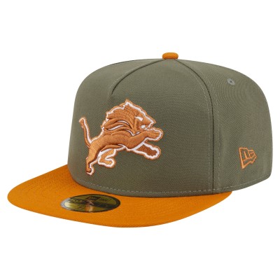 Бейсболка Detroit Lions New Era Olive/Brown Color Pack A-Frame 59FIFTY