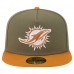 Бейсболка Miami Dolphins New Era Olive/Brown Color Pack A-Frame 59FIFTY
