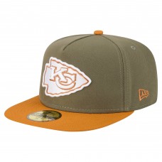 Бейсболка Kansas City Chiefs New Era Olive/Brown Color Pack A-Frame 59FIFTY