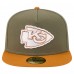 Бейсболка Kansas City Chiefs New Era Olive/Brown Color Pack A-Frame 59FIFTY