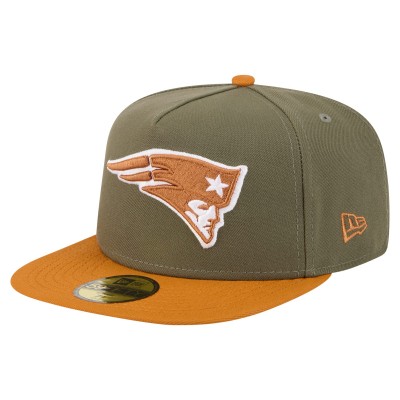 Бейсболка New England Patriots New Era Olive/Brown Color Pack A-Frame 59FIFTY