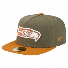 Бейсболка Seattle Seahawks New Era Olive/Brown Color Pack A-Frame 59FIFTY