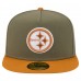 Бейсболка Pittsburgh Steelers New Era Olive/Brown Color Pack A-Frame 59FIFTY