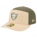 Бейсболка Las Vegas Raiders New Era Light Beige/Olive Two-Tone Color Pack Split Panel 59FIFTY