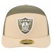 Бейсболка Las Vegas Raiders New Era Light Beige/Olive Two-Tone Color Pack Split Panel 59FIFTY