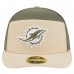 Бейсболка Miami Dolphins New Era Light Beige/Olive Two-Tone Color Pack Split Panel 59FIFTY