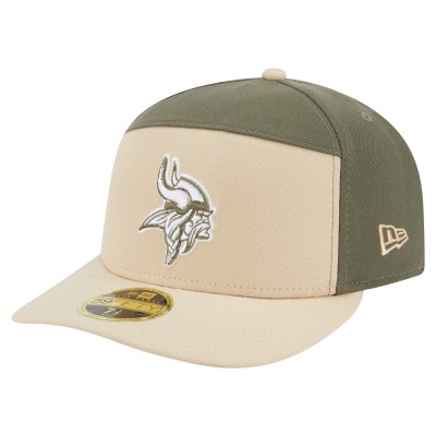 Бейсболка Minnesota Vikings New Era Light Beige/Olive Two-Tone Color Pack Split Panel 59FIFTY