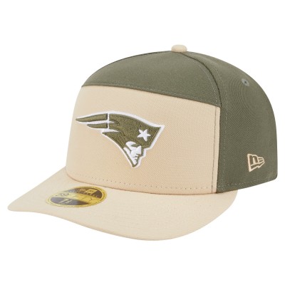 Бейсболка New England Patriots New Era Light Beige/Olive Two-Tone Color Pack Split Panel 59FIFTY